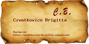 Czvetkovics Brigitta névjegykártya