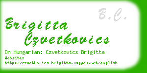 brigitta czvetkovics business card